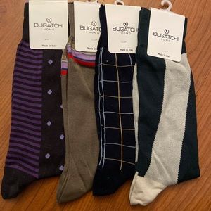 SOLD NWT 4-Pack of Bugatchi Dress Socks - Variety